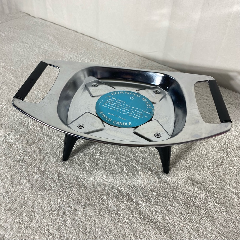 Vintage Corningware Royal Buffet Casserole Warming Stand With Original Candle